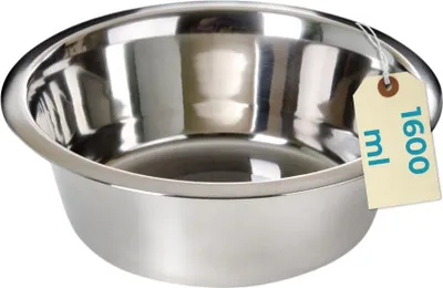 Produktbild von Standard Edelstahl Napf 21 cm 1600 ml Futternapf Wassernapf Hunde Katzen Hundenapf Katzennapf Freßnapf Ersatznapf Rostfrei
