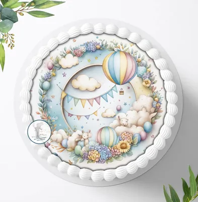 Produktbild von Für die Geburtstags Torte ein Tortenaufleger, Zuckerbild mit dem Motiv: Taufe, Essbares Foto für Torten, Fondant, Ø 20cm, 1775z