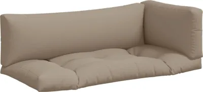 Obrázok produktu pre vidaXL Vankúš na paletu 3 ks Taupe Fabric