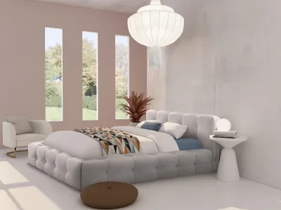 Produktbild von Polsterbett Doppelbett AURORA 160x200cm Komplettset in Stoff Boston Beige