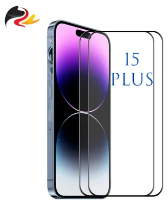 Produktbild von 2X Für iPhone 15 Plus 6.7" Panzerglas Glasfolie Display Schutz 9H Hart Echt Glas Displayschutzfolie 2 Stück - Moe-Pley™
