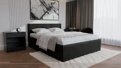 Produktbild von Polsterbett DONA mit Kopfteil, 180x200 cm, Doppelbett mit Bettkasten und Lattenrost aus Holz, Velourstoff, Farbe: Dunkelgrau