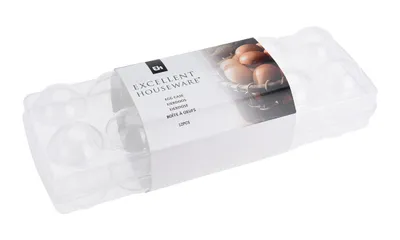 Obrázek produktu pro Karton na vejce 12 kusů, 27 cm, se zaklapávacím víkem PH TRA