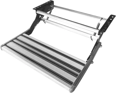 Imagen del producto de Escalón plegable para automóvil, fabricado en aluminio, con capacidad de carga de hasta 150 kg, compacto, ideal para autocaravanas y caravanas