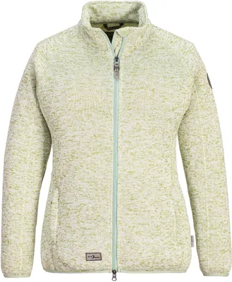 Produktbild von Blue Wave Damen Strickfleecejacke Helga unifarben - Fleecejacke Sweatjacke in Strickoptik mit Reißverschluss in Mint Größe 38
