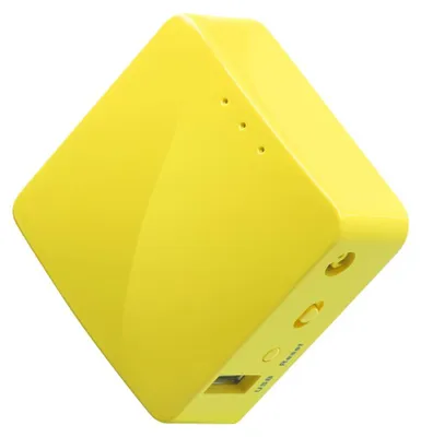 Produktbild von GL.iNet GL-MT300N-V2 (Mango) Tragbarer Mini-Reise-Wireless-Pocket-VPN-WLAN-Router – Access Point/Extender/WDS | OpenWrt | 2 x Ethernet-Ports | OpenVPN/Wireguard VPN | USB 2.0 | 128 MB RAM