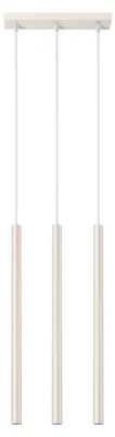 Image de Lampe suspendue PASTELO 3 beige 3xG9 8W acier 94x5x30cm Sollux Lighting