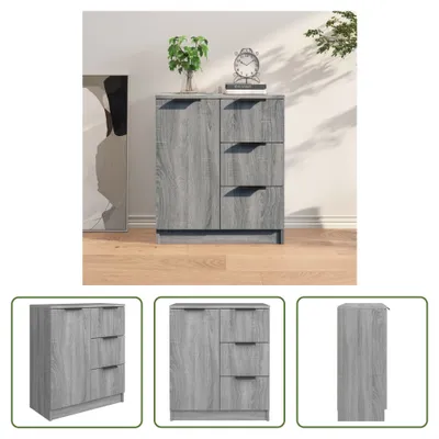 Produktbild von The Living Store Sideboard Grau Sonoma 60x30x70 cm Holzwerkstoff