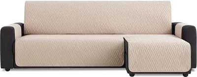 Produktbild von Bestcovers Teflon Wasserdichtes Sesselüberwürf Sesselschoner Schonbezug Sofabezug (Beige, 200cm Right)