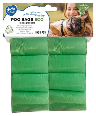 Obrázek produktu pro Duvoplus Hundekotbeutel eco - grün - 8 x 20 Stück