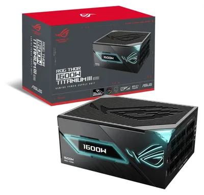 Image de ASUS ROG -THOR-1600T3-GAMING-EVO unité d'alimentation d'énergie 1600 W 20+4 pin ATX ATX Gris