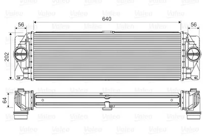 Produktbild von VALEO 818341 Ladeluftkühler LLK passend für MERCEDES-BENZ SPRINTER 3,5-t Kasten (906) Turbo Intercooler