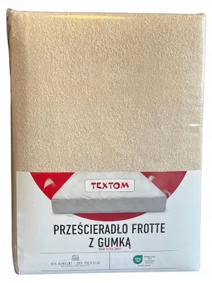 Obrázok produktu pre Textom Froté plachta s gumou béžová 160x200 cm