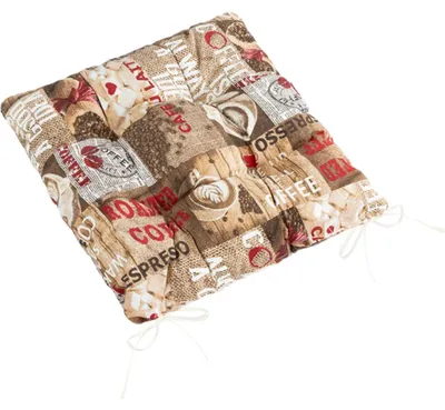Imagen del producto de Cojín decorativo acolchado - 40x40 cm - Marrón, Rojo