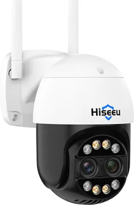 Zdjęcie produktu dla dwuobiektywowa kamera bezpieczeństwa 4MP+4MP WiFi PTZ Kamera IP z 8-krotnym zoomem i noktowizorem