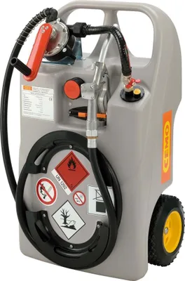 Immagine prodotto di Carrello diesel, capacità 60 litri, con pompa a manovella e ugello, LxPxH 520x900x370 mm, peso 15 kg