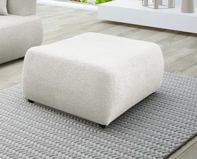 Produktbild von Polsterhocker Designerhocker Hocker ANIKE in Stoff Now or Never Creme