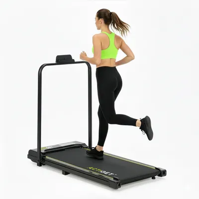 Productafbeelding van Loopband - 1-6 KM/U - Inklapbaar - Wandelband - Afstandsbediening  - Telefoonhouder - Smeerolie - 102 x 48 x 98 CM - 0,75 PK Motor