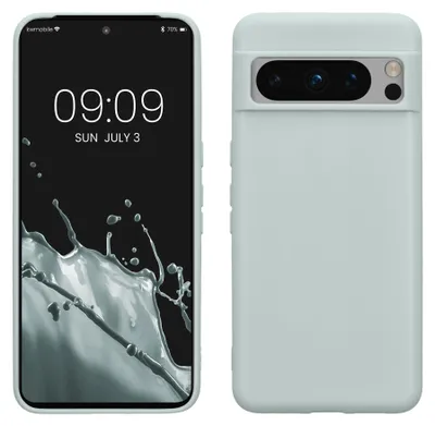 Produktbild von kwmobile Handyhülle für Google Pixel 8 Pro Hülle - TPU Case - Kabelloses Laden - Schutzhülle Cover in Cool Mint