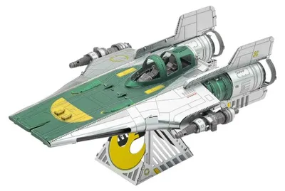 Productafbeelding van Metal Earth Resistance A-Wing Fighter, model van een ruimteveer, bouwpakket, Resistance A-Wing Fighter, geschikt voor elk geslacht, metaal, Star Wars