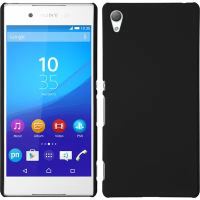 Produktbild von PhoneNatic Case kompatibel mit Sony Xperia Z3+ / Plus - Hülle schwarz gummiert Hard-case + 2 Schutzfolien