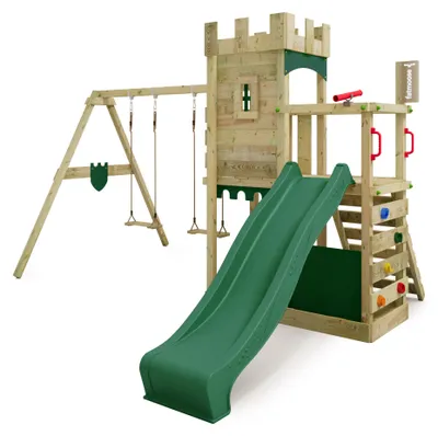 Produktbild von Kletterturm FATMOOSE BoldBaron Boost XXL mit SuperSwing und Rutsche, grün