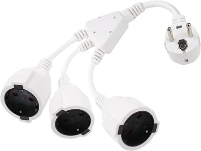 Produktbild von Mehrfachsteckdose mit drei Schuko-Steckdosen – 250 V – 16 A – Verlängerungskabel