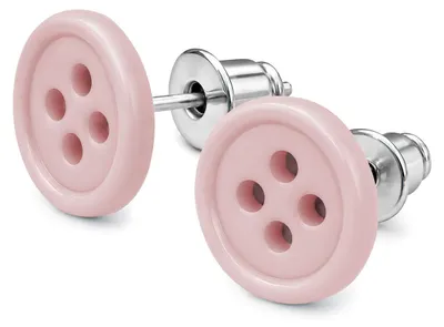 Produktbild von Rockabilly Knopf Ohrstecker in verschiedenen Farben Retro Vintage Pin Up Ohrringe Handgefertigter Ohrschmuck Geschenk für Sie - rose