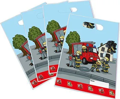 Produktbild von 8 Partytüten * FEUERWEHR * für Mottoparty und Kindergeburtstag