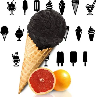 Produktbild von Grapefruit Schwarzes Eispulver Vegan Zucker-, laktosefrei 333 g
