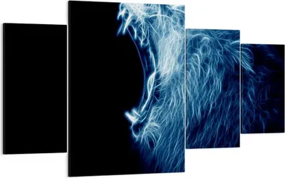 Produktbild von Bild auf Leinwand - Leinwandbild - Abstraktion Tier - 160x90cm - Wand Bild - Wanddeko - Wandbilder - Leinwanddruck - Bilder - Kunstdruck - Wanddekoration - Leinwand bilder - Wandkunst - DL160x90-3797