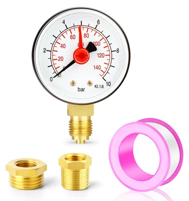 Zdjęcie produktu dla Manometry do pomp wodnych, zakres pomiarowy: 0-10 bar / 0-145 psi