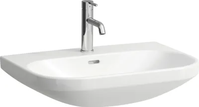 Produktbild von Laufen LF Lua Waschtisch, rund, 81108.6, 650x460, 1 Hahnloch, mit Überlauf, weiß, 1 Stk.