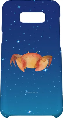 Produktbild von Mr. & Mrs. Panda Samsung Galaxy S8 plus Handyhülle  Sternzeichen Krebs - Sternenhimmel Blau - Geschenk, Krebse, Krabbe, Hülle, Geburtstag Juni, Meerestier, Cover, Meer
