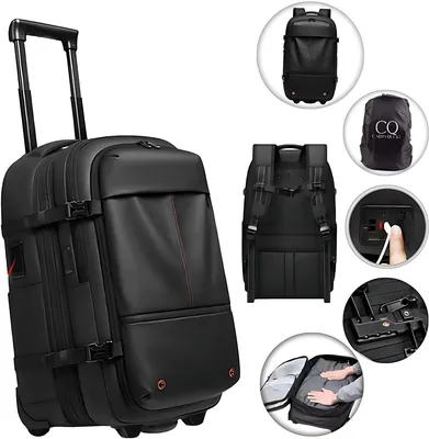 Productafbeelding van CarryQuest® - Zen Efficient PRO rugzak met vacuümcompressie, 65 liter, zwart