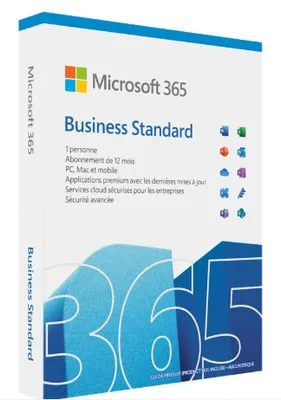 Immagine prodotto di Microsoft 365 Business Std. [FR] 1Y Subscr.P8 solo per Windows 10 / MacOS