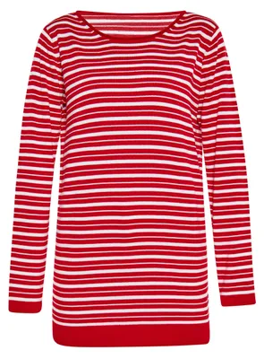 Image de Pull Mutha pour femme - rouge et blanc, taille L