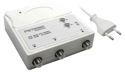 Immagine prodotto di Amplificatore Interno 1 In/2 Out 1 Ingresso Uhf/Vhf - 2 Uscite Tv