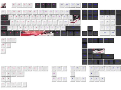 Obrázok produktu pre Kľúčové krytky pre mechanickú klávesnicu Dark Project - Kyoto PBT - ANSI & ISO