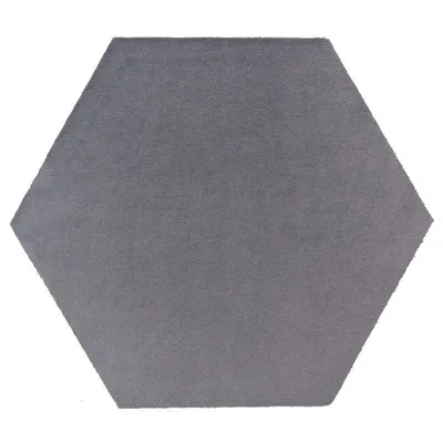 Imagen del producto de Hexágono textil y corcho 15 x 17 cm, panel decorativo, gris claro