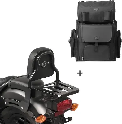 Immagine prodotto di Sissybar XS3 + borsa posteriore per Kawasaki Vulcan S / Café 15-25 con bagaglio