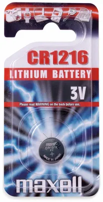 Zdjęcie produktu dla Maxell 11238800, Jednorazowa bateria, CR1216, Lithium-Manganese Dioxide (LiMnO2), 3 V, 1 szt., 25 mAh