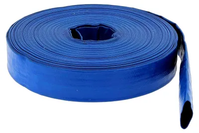 Produktbild von Flachschlauch PVC - Betriebsdruck 2 bar - blau - Innendurchmesser 38 mm (1 1/2 Zoll) - Länge 50 m