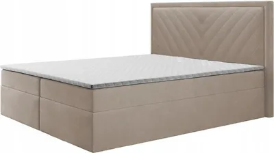 Produktbild von Boxspringbett POLI , Topper Federkern , 180 x 200 cm , ( Creme - Manila 02 )