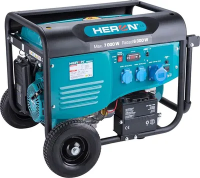 Obrázek produktu pro Heron 8896421 elektrocentrála benzínová 7,0kW/15HP, pro svařování, elektrický start, podvozek