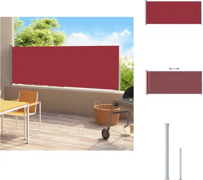 Produktbild von vidaXL Seitenmarkise Ausziehbar 180x500 cm Rot -  Sonnenschirme & Sonnenschutze