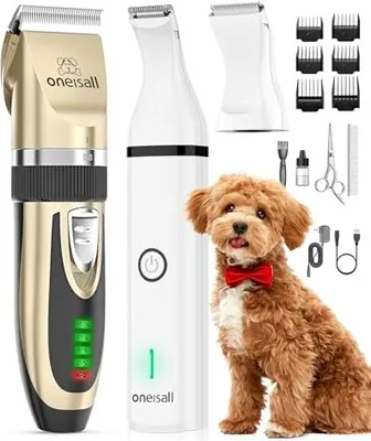 Produktbild von EinIsall 2-in-1 Hunde Clipper Professionelles Hochleistungshaar-Trimmer Set, ruhige große große Hunde, Katzen Haustiere Dicke/verfilzte Fell
