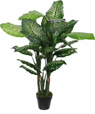 Produktbild von Mica Decorations Dieffenbachia Kunstpflanze - H120 x Ø60 cm - Grün