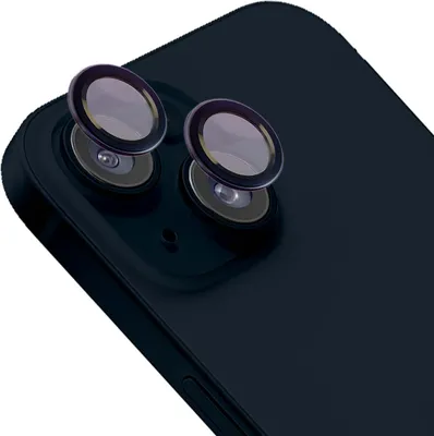 Produktbild von Bizon Glass Snap Lens Apple iPhone 14 / 14 Plus schwarzer Rahmen