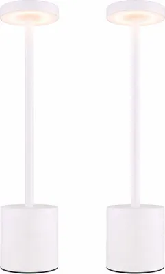 Produktbild von 2er Set LED Tischlampe, Touchdimmer, Akku, CCT, H 34 cm